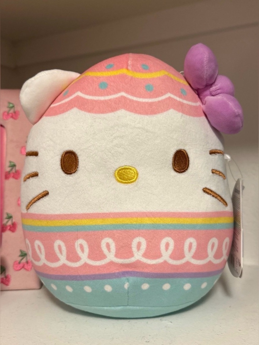 Hello Kitty Easter Egg Squishmallow with Purple Bow! 8” - Picture 3 of 5